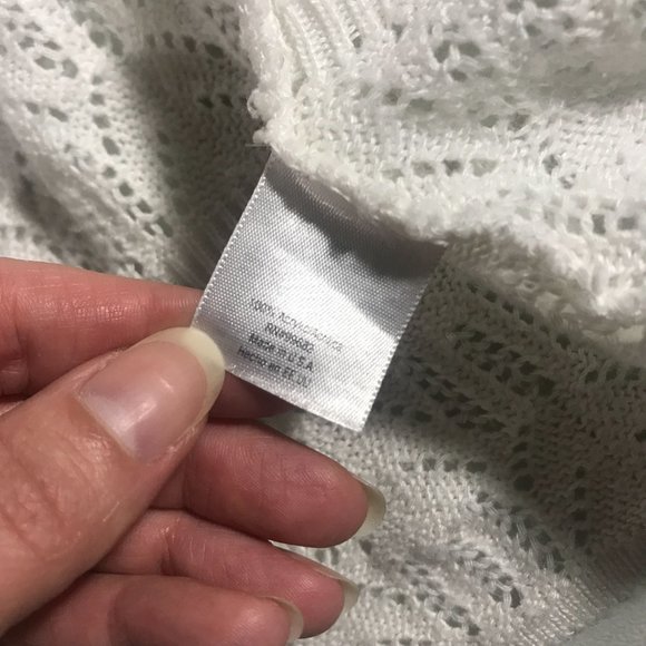 a.n.a. A New Approach Women's Small Vintage USA Knit Cardigan Crop Open Front To - Picture 10 of 15